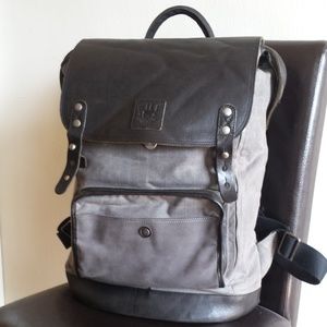 Will Leather Goods waxed canvas leather backpack